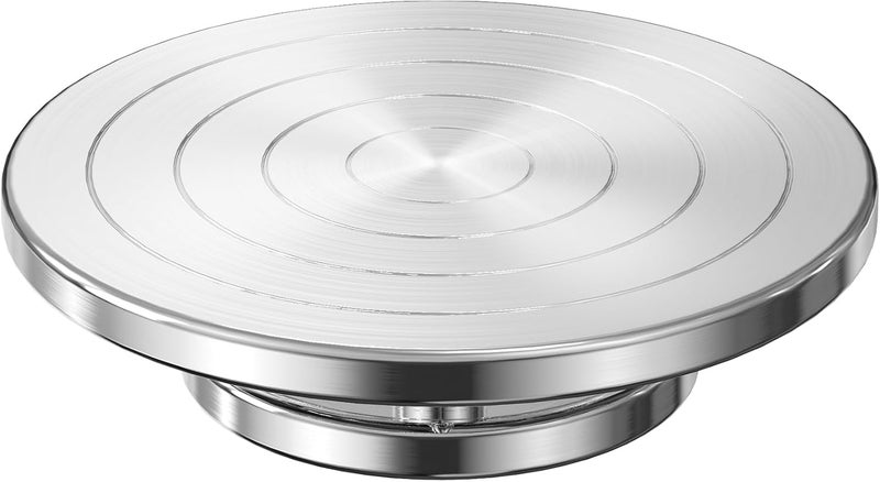 Yncotte 7 Inch Banding Wheel, Double-Sided Pottery Wheel Turnable Aluminium Alloy Metal Sculpting Wheel Rotate with Ball Bearings for Ceramics Clay Model Making Cake Decor Paint Spraying - Image 1